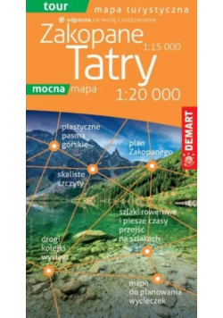 Mapa turystyczna Tatry i Zakopane Tour 1:20 000