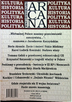 Dwumiesięcznik Arcana nr 81 - 82 / 3 - 4