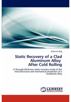 Static Recovery of a Clad Aluminum Alloy After Cold Rolling