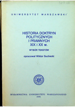Historia doktryn politycznych i prawnych XIX i XXw