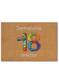Zaproszenie Urodziny 18 ZT43 (10szt.)