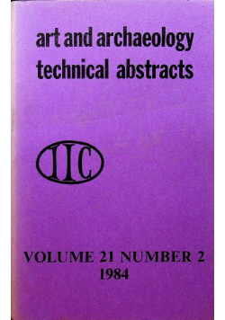 Art and archaeology technical abstracts vol 21 number 2