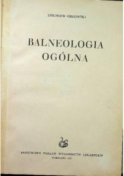 Balneologia ogólna