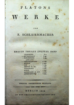 Platons werke 1818 r