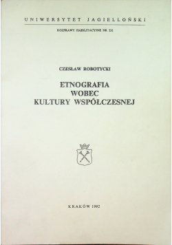 Etnografia wobec kultury współczesnej