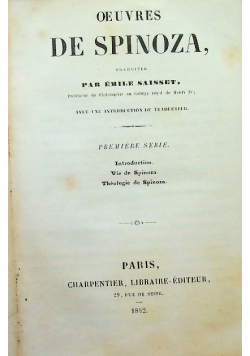 Oeuvres de Spinoza 1842r