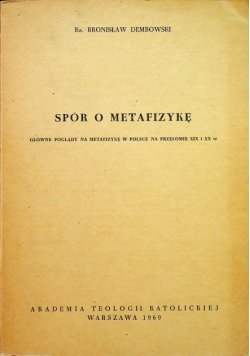 Spór o metafizykę