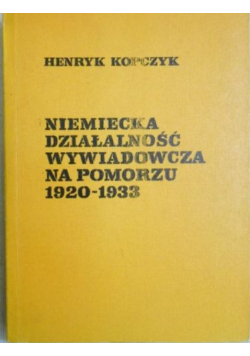 Niemiecka działalność wywiadowcza na Pomorzu