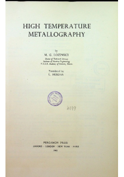 High Temperature Metallography