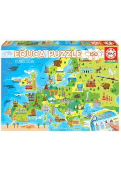 Puzzle 150 Mapa Europy dla dzieci G3