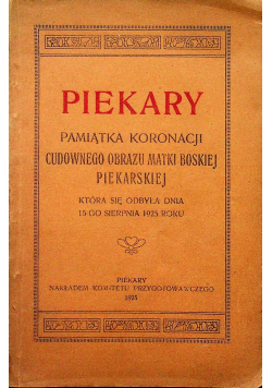 Piekary Pamiątka Koronacji 1925 r