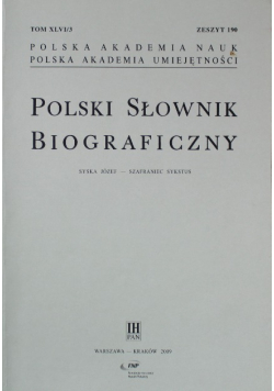 Polski Słownik Biograficzny Tom XLVI / 3 Zeszyt 190