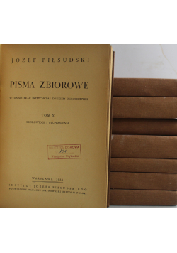 Piłsudski Pisma zbiorowe tom III do X 1937 r.