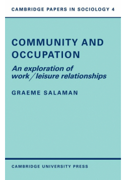 Community and Occupation