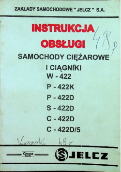 JELCZ instrukcja obsługi Samochody ciężarowe i ciągniki