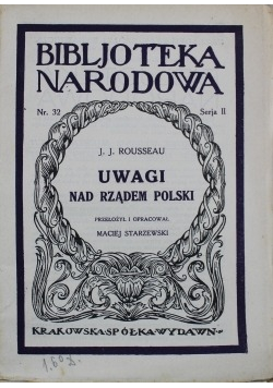Uwagi nad rządem Polski 1924r