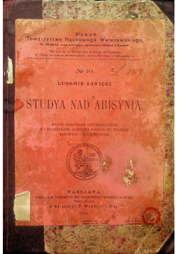 Studya nad Abisynią 1913r