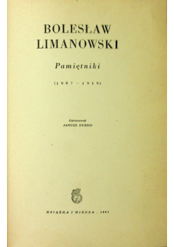 Limanowski pamiętniki 1907 1919