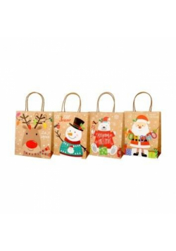 Torba prezentowa 32x42x11cm papier white craft mix
