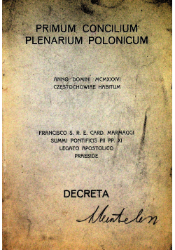 Primum cocilium plenarium polonicum 1938r