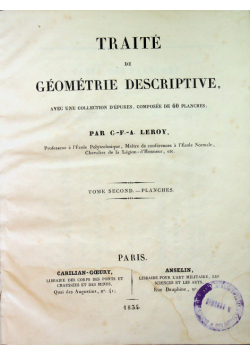 Traite de geometrie descriptive 1834r