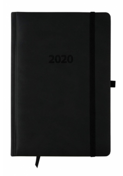 Kalendarz 2020 A5 książkowy dzienny Lux czarny