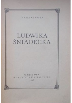 Ludwika Śniadecka  1938r