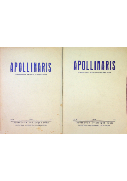 Apollinaris Commentarius instituti utriusque iuris nr 1 do 4