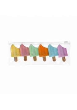 Mini zakreślacze lody 6szt