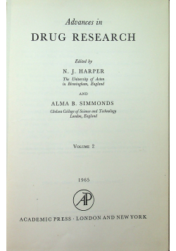 Advances in drug research 2