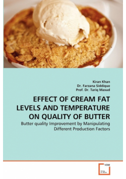 Effect Of Cream Fat Levels And Temperature On Quality Of Butter