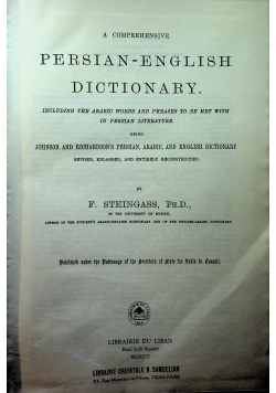 A comprehensive persian english dictionary