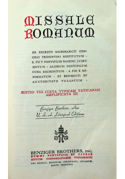Missale Romanum Editio VIII Juxta Typicam Vaticanam 1947 r.