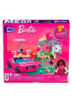 Barbie Mega Klocki Kabriolet i stoisko z lodami