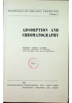 Adsorption and chromatography