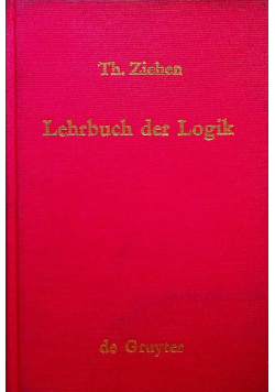 Lehrbuch der logik Reprint z 1920 r.