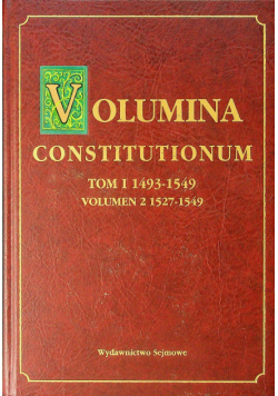 Volumina constitutionum tom I 1493-1549 volumen 2 1527-1549