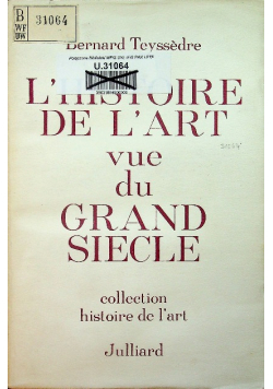 L histoire de l art vue du grand siesle