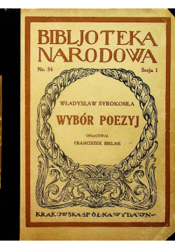 Syrokomla Wybór poezyj 1922 r.