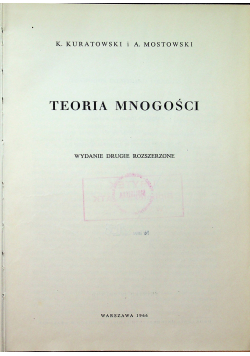 Teoria Mnogości