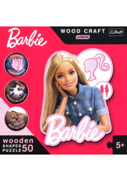 Puzzle 50 Wood Craft Junior Piękna Barbie