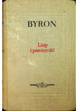 Byron Listy i pamiętniki