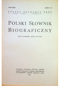 Polski słownik biograficzny tom XIX4 zeszyt 83