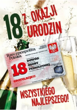 Karnet Urodziny Osiemnastka Gift-M-59