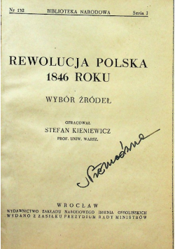 Rewolucja Polska 1846 roku 1949 r.