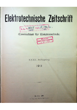 Elektrotechnische Zeitschrift 1911 r