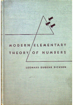 Modern elementary theory of numbers 1950r