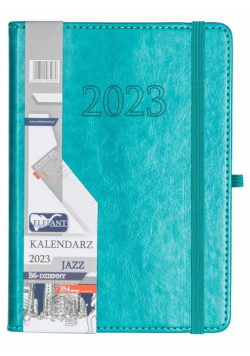 Kalendarz 2023 B6 dzienny Jazz turkusowy ELEFANT