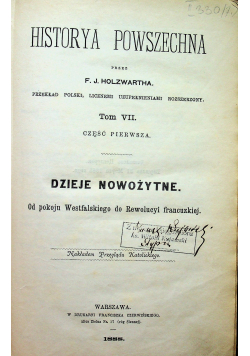 Historya powszechna tom VII 1888r