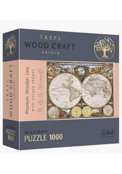 Puzzle drewniane 1000 Antyczna mapa świata TREFL